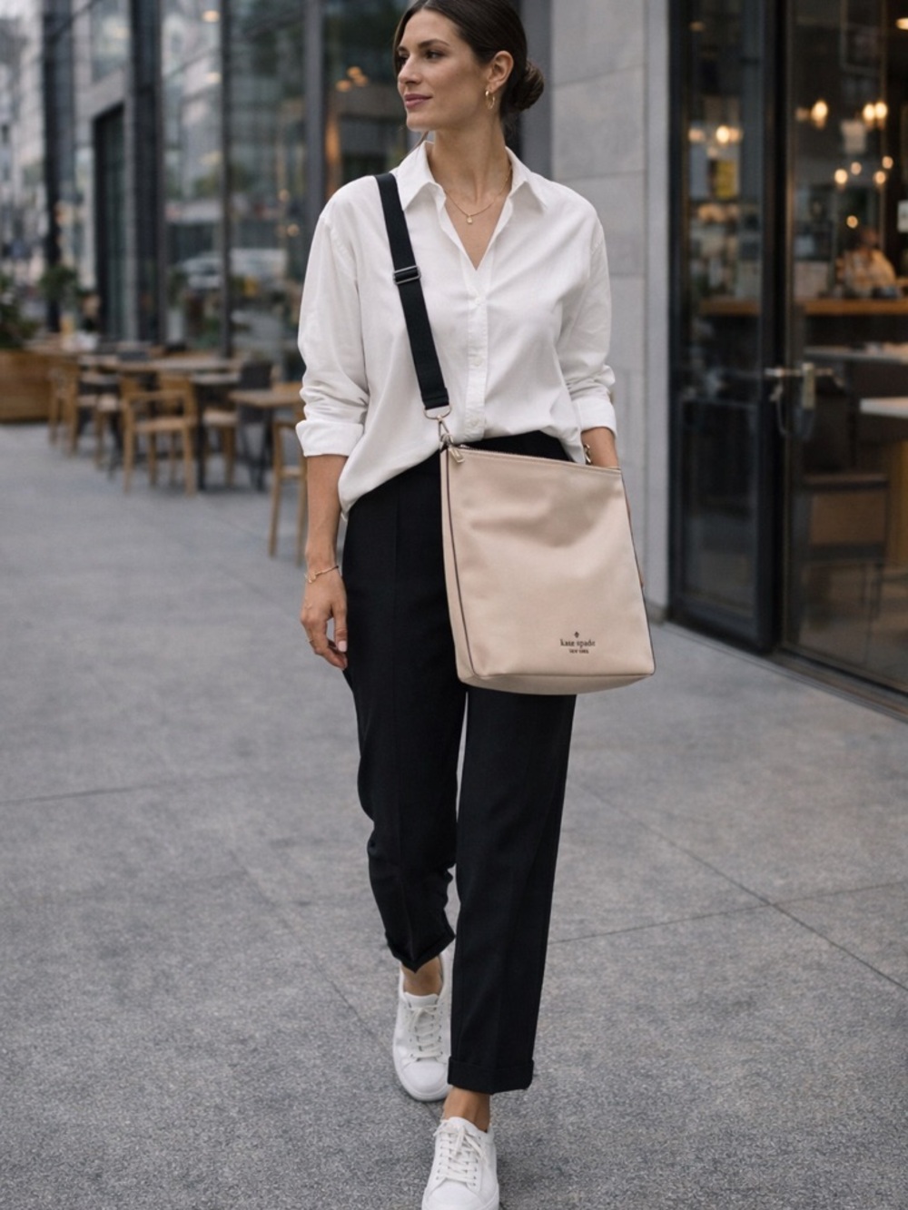 Kate Spade Chelsea Large Duffle Crossbody Beige Neutral Everyday Bag